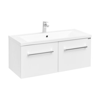 Тумба под раковину AQUATON Мадрид 100 М 2 ящика белый 1A128001MA010