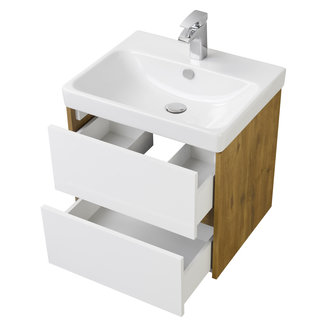 Тумба под раковину AQUATON Сканди 70 белая, дуб рустикальный 1A251801SDZ90