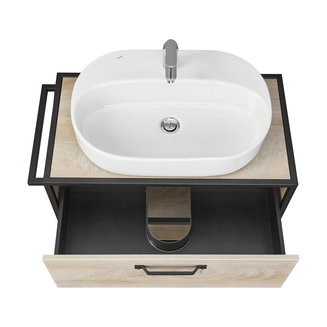 Тумба под раковину AQUATON Лофт Фабрик 80 дуб эндгрейн 1A242401LTDU0