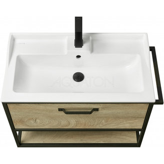 Тумба под раковину AQUATON Лофт Фабрик 80 дуб эндгрейн 1A242401LTDU0