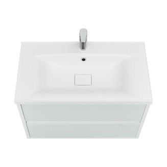 Тумба под раковину AQUATON Римини 80 белый глянец 1A226701RN010 NEW