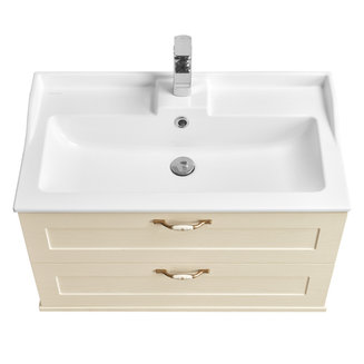 Тумба под раковину AQUATON Леон 80 дуб бежевый 1A186301LBPR0