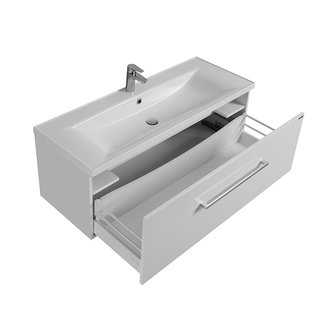Тумба под раковину AQUATON Мадрид 120 M 1 ящик белый 1A168701MA010