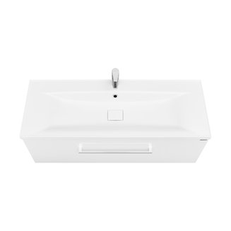 Тумба под раковину AQUATON Мадрид 120 M 1 ящик белый 1A168701MA010