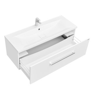 Тумба под раковину AQUATON Мадрид 120 M 1 ящик белый 1A168701MA010