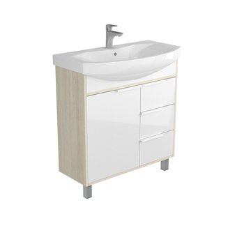 Тумба под раковину AQUATON Рико 80 белый, ясень фабрик 1A215401RIB90