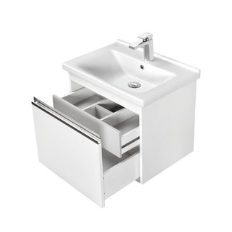 Тумба под раковину AQUATON Капри 60 белый глянец 1A230101KP010