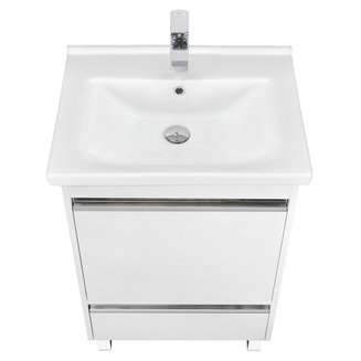 Тумба под раковину AQUATON Капри 60 белый глянец 1A230101KP010