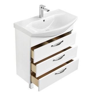 Тумба под раковину AQUATON Ария 80 Н белый 1A141301AA010