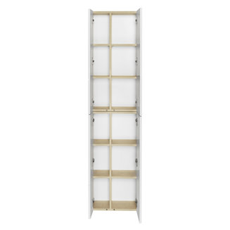 Шкаф навесной AQUATON Мишель дуб эндгрейн, белый 1A243903MIX40