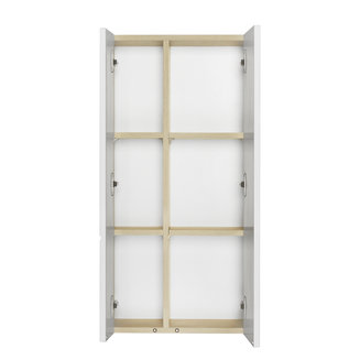 Шкаф навесной AQUATON Мишель дуб эндгрейн, белый 1A243903MIX40