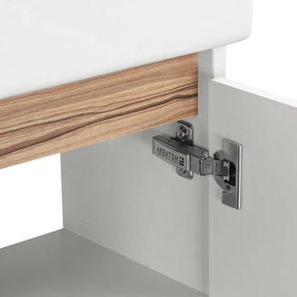 Тумба под раковину AQUATON Эклипс М подвесная эбони светлый правая 1A172801EK49R