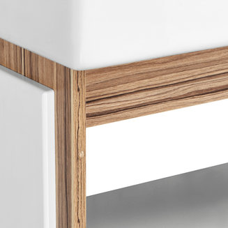 Тумба под раковину AQUATON Эклипс М подвесная эбони светлый правая 1A172801EK49R