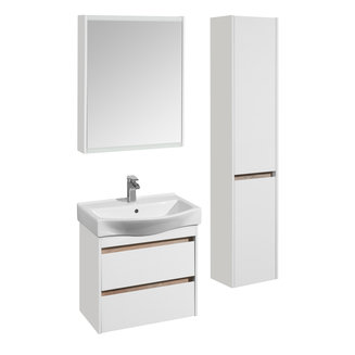 Зеркальный шкаф AQUATON Нортон 65 белый 1A249102NT010