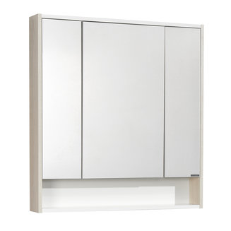Зеркальный шкаф AQUATON Рико 80 белый, ясень фабрик 1A215302RIB90