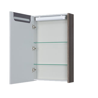 Зеркальный шкаф AQUATON Сильва 50 дуб макиато 1A215502SIW5L