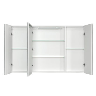 Зеркальный шкаф AQUATON Мадрид 120 со светильником белый 1A113402MA010