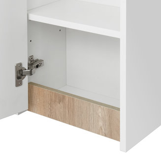 Шкаф навесной AQUATON Марти белый глянец, дуб эндгрейн 1A270203MY010