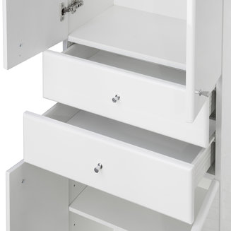 Шкаф - колонна AQUATON Симпл двустворчатая белый 1A122303SL010