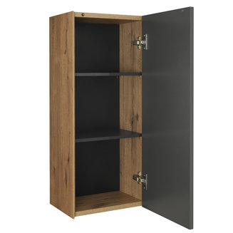 Шкаф навесной AQUATON Сохо дуб веллингтон, графит софт