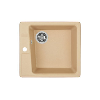 Мойка для кухни из литого мрамора AQUATON Парма квадратная латте 1A713032PM260