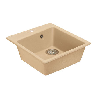 Мойка для кухни из литого мрамора AQUATON Парма квадратная латте 1A713032PM260