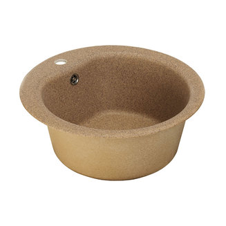 Мойка для кухни из литого мрамора AQUATON Мида круглая терракотовая 1A712732MD270