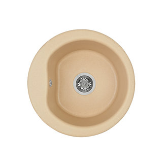 Мойка для кухни из литого мрамора AQUATON Мида круглая латте 1A712732MD260