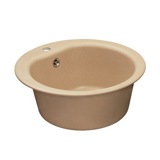 Мойка для кухни из литого мрамора AQUATON Мида круглая латте 1A712732MD260