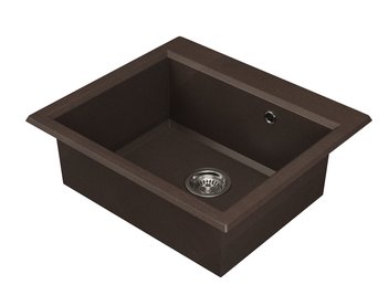 Мойка для кухни из литого мрамора AQUATON Линеа 58 кофе 1A733032LW280