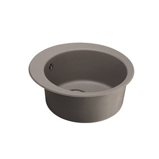 Мойка для кухни из литого мрамора AQUATON Иверия круглая серый шелк 1A711032IV250