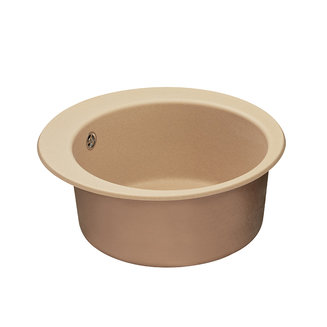 Мойка для кухни из литого мрамора AQUATON Иверия круглая латте 1A711032IV260