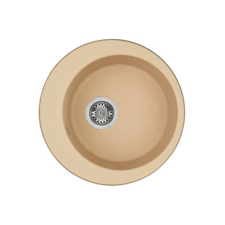 Мойка для кухни из литого мрамора AQUATON Иверия круглая латте 1A711032IV260