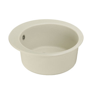 Мойка для кухни из литого мрамора AQUATON Иверия круглая жемчуг 1A711032IV240