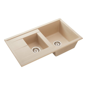 Мойка для кухни из литого мрамора AQUATON Делия 87 шампань 1A716232DE290