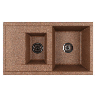 Мойка для кухни из литого мрамора AQUATON Делия 87 терракотовый 1A716232DE270