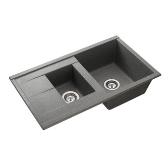 Мойка для кухни из литого мрамора AQUATON Делия 87 серый 1A716232DE230