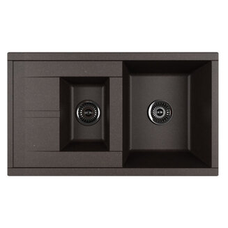 Мойка для кухни из литого мрамора AQUATON Делия 87 кофе 1A716232DE280