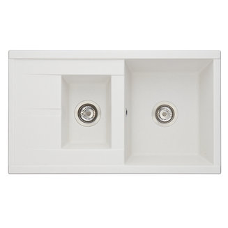 Мойка для кухни из литого мрамора AQUATON Делия 87 жемчуг 1A716232DE240