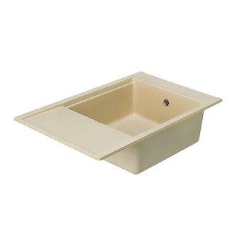 Мойка для кухни из литого мрамора AQUATON Делия 78 прямоугольная с крылом шампань 1A715132DE290