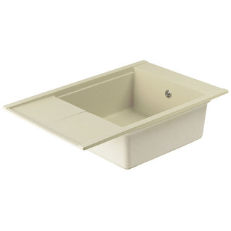 Мойка для кухни из литого мрамора AQUATON Делия 78 прямоугольная с крылом жемчуг 1A715132DE240