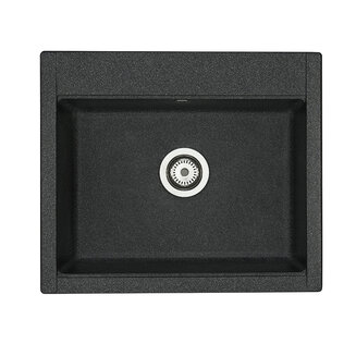 Мойка для кухни из литого мрамора AQUATON Делия 60 прямоугольная графит 1A715232LD210