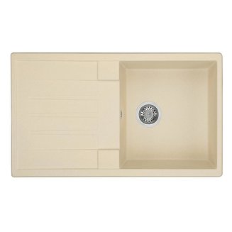 Мойка для кухни из литого мрамора AQUATON Верона прямоугольная с крылом шампань 1A710032VR290