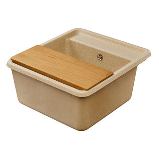 Мойка для кухни из литого мрамора AQUATON Беллис 57 песочный 1A724932BS220