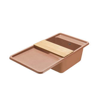 Мойка для кухни из литого мрамора AQUATON Беллис 97 терракотовый 1A725132BS270