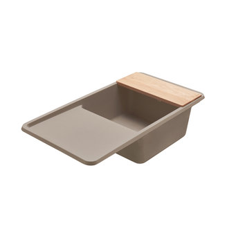 Мойка для кухни из литого мрамора AQUATON Беллис 97 серый шёлк 1A725132BS250