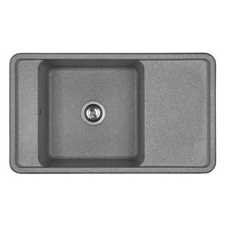 Мойка для кухни из литого мрамора AQUATON Беллис 87 серый 1A724832BS230