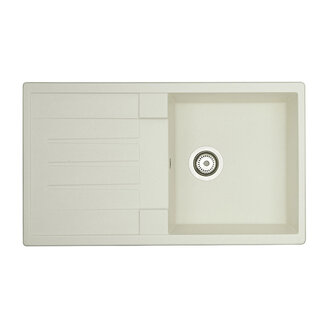 Мойка для кухни из литого мрамора AQUATON Верона прямоугольная с крылом жемчуг 1A710032VR240