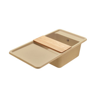 Мойка для кухни из литого мрамора AQUATON Беллис 97 латте 1A725132BS260