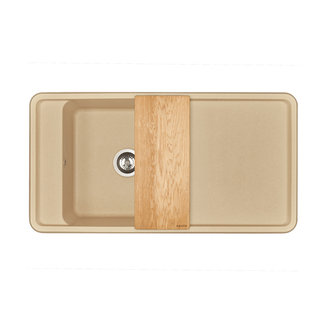 Мойка для кухни из литого мрамора AQUATON Беллис 97 латте 1A725132BS260